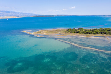 Aerial view of clear sea 