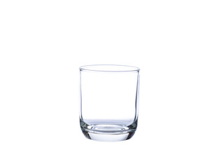 An empty glass for milk, juice, and various drinks On a white background