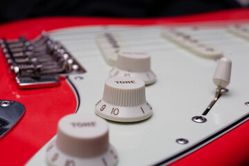 Guitar parts closeups