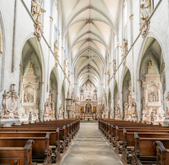 Fototapeta na wymiar interior view of the Cistercian church at Salem Palace in southern Germany