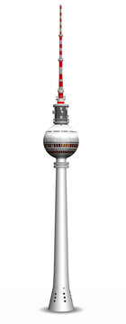3d Berliner Fernsehturm, Telespargel freigestellt