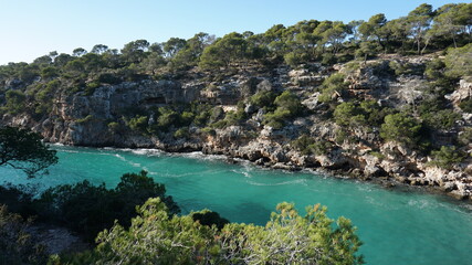 the Cala Pi on the island Mallorca, Spain, in the month of January