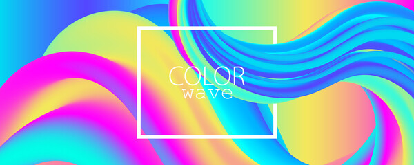 Summer Background. Fluid Flow. Trendy Poster.