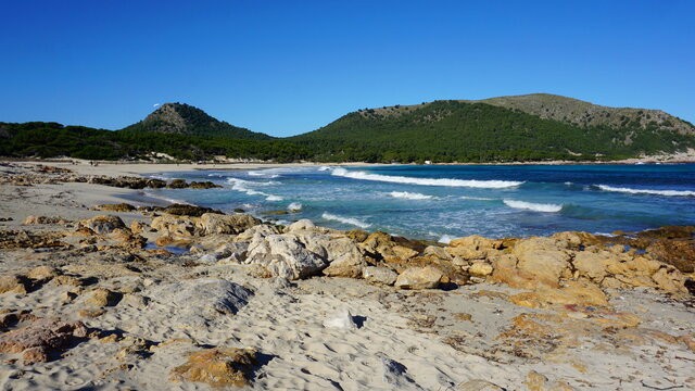 the Cala Agulla close to Cala Ratjada, Mallorca, Spain, in the month of January