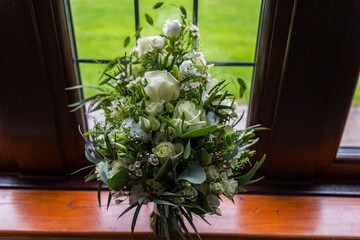 wedding images from a UK wedding.  Wedding venue, church and flowers