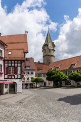 Obraz premium historyczne stare miasto Ravensburg z XV-wieczną wieżą Grunturm