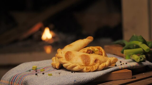 typical argentinian meal empanada cooked in oven