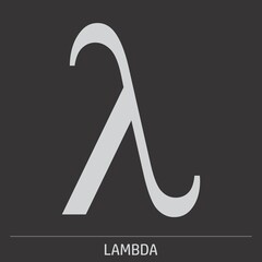 Lambda Greek letter icon