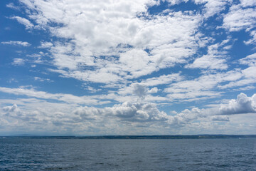 expressive cloudscape over the shores and waters of Lake Constance in southern Germany