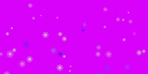 Light Purple, Pink vector natural artwork with flowers.