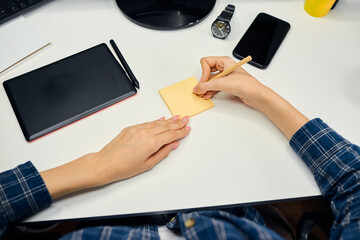 man using digital tablet