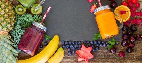 Fresh smoothy drink with igredients