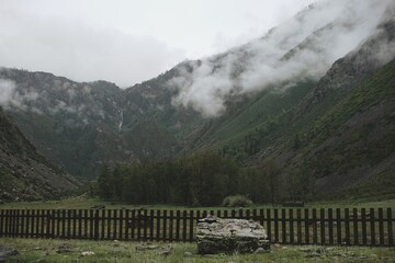 Naklejka premium mountain landscape in the alps