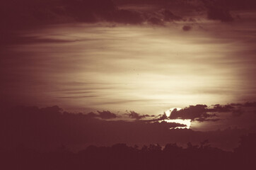 sunset over the mountains