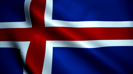 Iceland Waving Flag in 3D