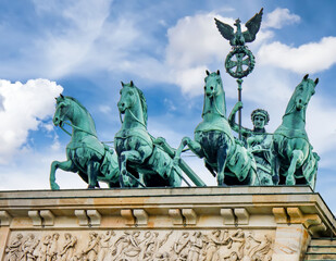Fototapeta na wymiar Quadriga auf dem Brandenburger Tor, Berlin