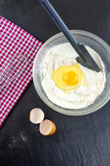 eggs and flour