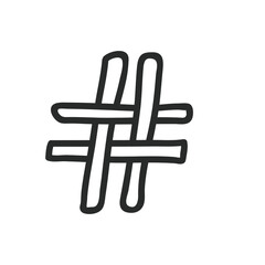 hash tag icon vector design illustration