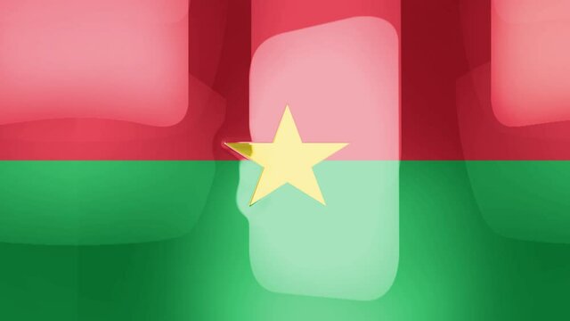 3D intro illustration intro representation of the flag and country of 