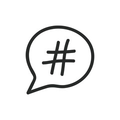 hash tag icon vector design template - obrazy, fototapety, plakaty
