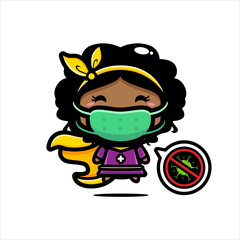 vector design of a superhero wearing a mask