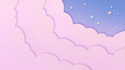 立体的なかわいい星空の壁紙