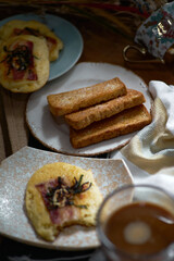 Bacon pancake serving for cozy morning