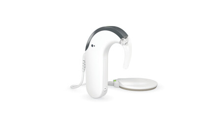 Cochlea-Implantat  / Hörimplantat  hier mit Audioprozessor ohne Implantat