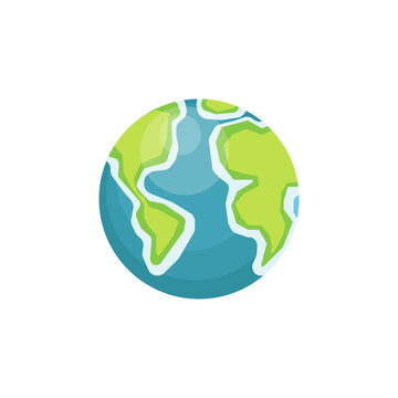 Minimalistic world map concept isolated on background. World planet, vector earth sphere illustration