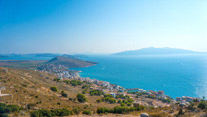 Ionian sea coast view, Albania Saranda
