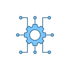 Obraz premium Project management vector icon symbol isolated on white background