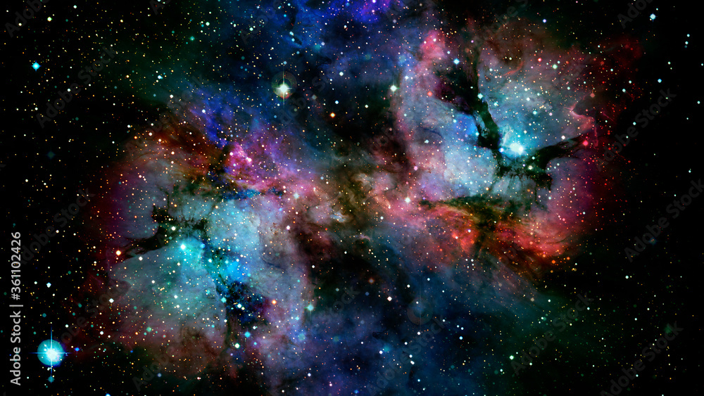 Canvas Prints spiral galaxies and nebula in space. elements of this image furnished by nasa.