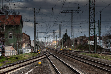 Fototapeta na wymiar tracks to the german railway