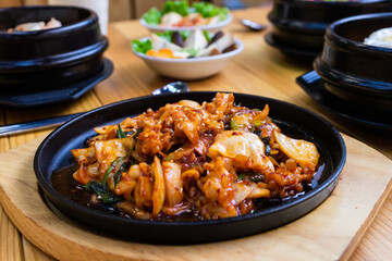 Asian lunch menu. Korean food, 