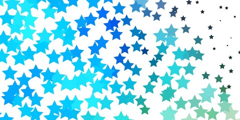 Light Blue, Green vector pattern with abstract stars. Modern geometric abstract illustration with stars. Pattern for new year ad, booklets.