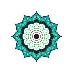 Mandala ornament vector logo icon