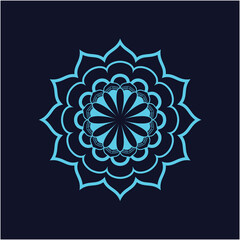 Mandala ornament vector logo icon