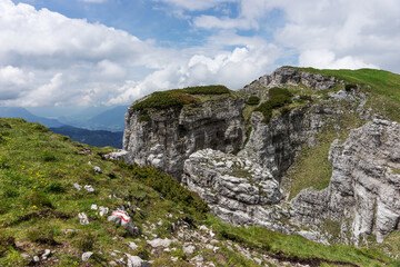 View of the mountains in the Dead Mountains (Totes Gebirge) in Austria