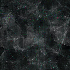 Seamless tileable futuristic network shape with glitch digital noise effect