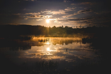 
Sunrise over the lake