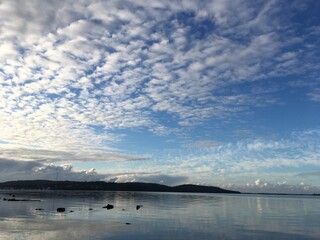 cloud front over water
