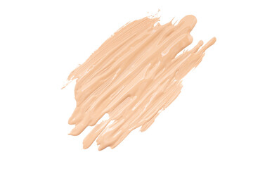 Make up bb cc cream or foundation smudge isolated on white background