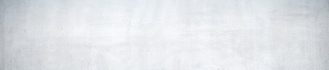 Panorama of a smooth white cement wall as background or texture