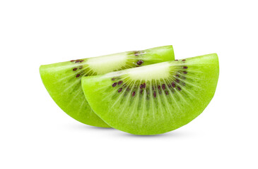 slice kiwi fruit on white background