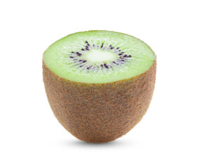 slice kiwi fruit on white background