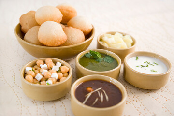 Pani Puri or Golgappe or Panipuri,  Indian Chaat