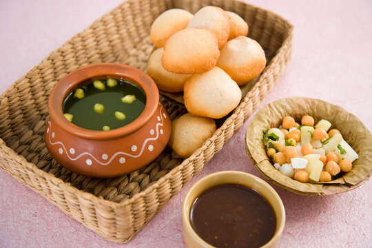 Pani Puri or Golgappe or Panipuri,  Indian Chaat
