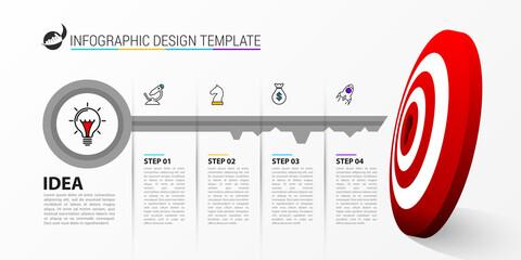 Infographic design template. Creative concept with 4 steps