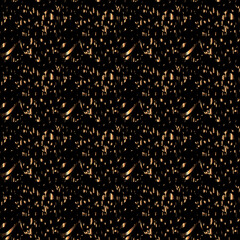 Black classic seamless pattern, ornament with golden abstract elements, modern background for your design.