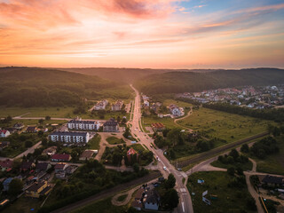 Sunset over the city of Reda